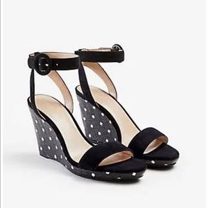 Ann Taylor Amma Polka Dot Wedge Sandals